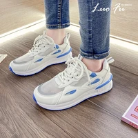 sneakers women shoes breathable mesh sports casual shoes woman 2021 summer solid lace up wedges plaform shoes women sneakers