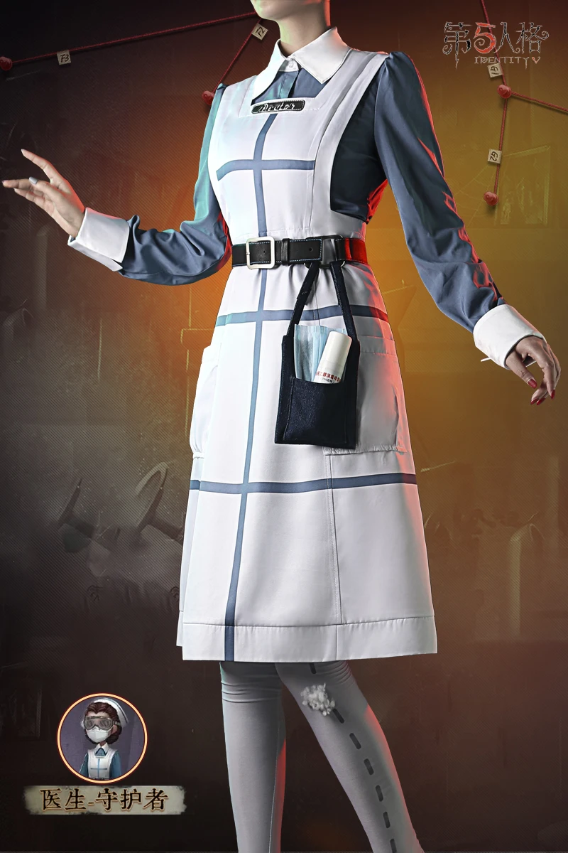 

Anime! Identity V Emily Dale Doctor's Keeper Skin Lovely Dress Suit Uniform Cosplay Costume Halloween Outfit omen Free Shipping