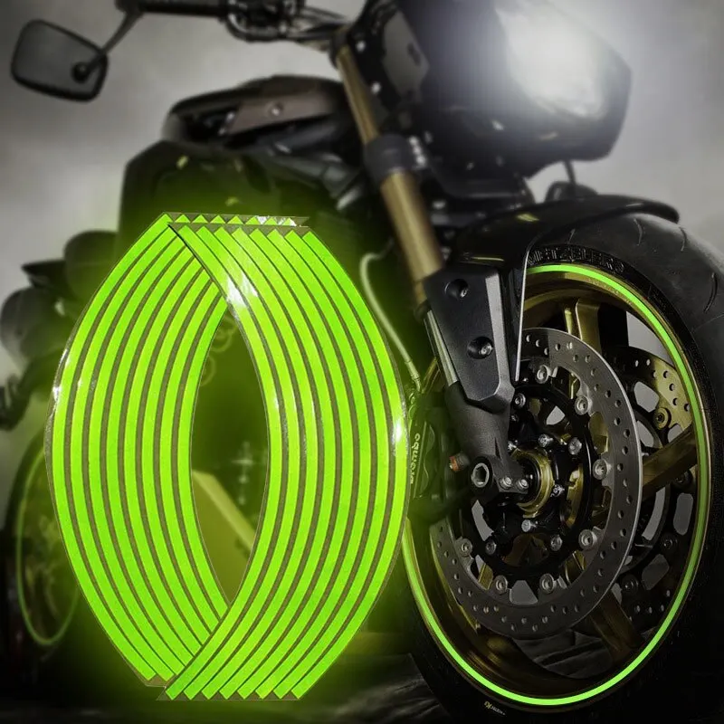 

Car Rim Stripe Tape Wheel Decal Sticker Motorcycle Motorcycle Wheel Stickers For 12" 14" 18" Reflective Accessories Decoration