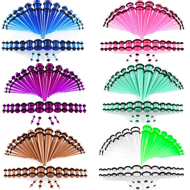 

36pcs/lot Acrylic Expander Ear Plug Tunnel Set Ear Ring Piercing Accessories For Women Cartlidge Earrings Piercing Body Jewelry