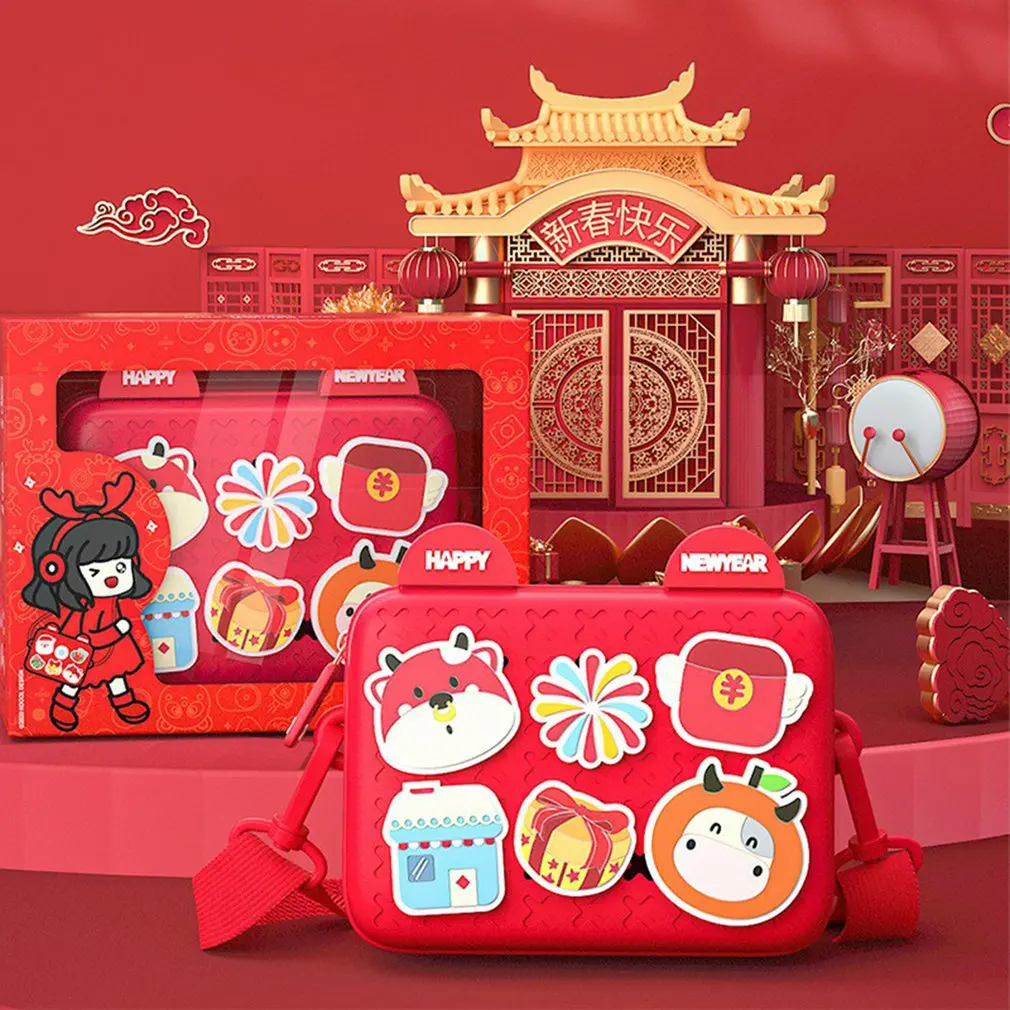 

New Year Children's Cartoon DIY Small Satchel Mini Crossbody Adult Backpack Shoulder Bag Creative Trend Messenger Bag