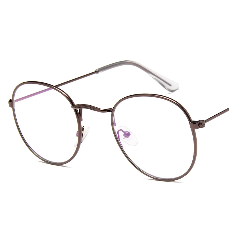 

Vintage Round Metal Frame Glasses Clear Lens Eye Glasses Eye Protection For Driver Transparent Eyewear Frames