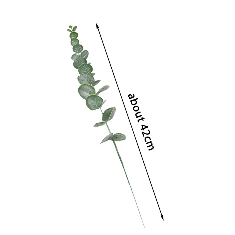 

Artificial Single Eucalyptus Stem Green Fake Eucalyptus Wedding Bride Bouquet Shooting Prop Home Decorations Garland Plants