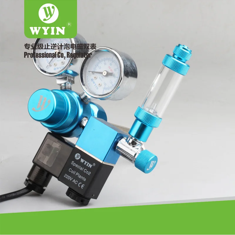 Co2 Controller Pressure Regulator Double Gaulage Magnetic Valve Aquarium Fish Tank CO2 Decompression Control With Bubble Counter | Дом и сад