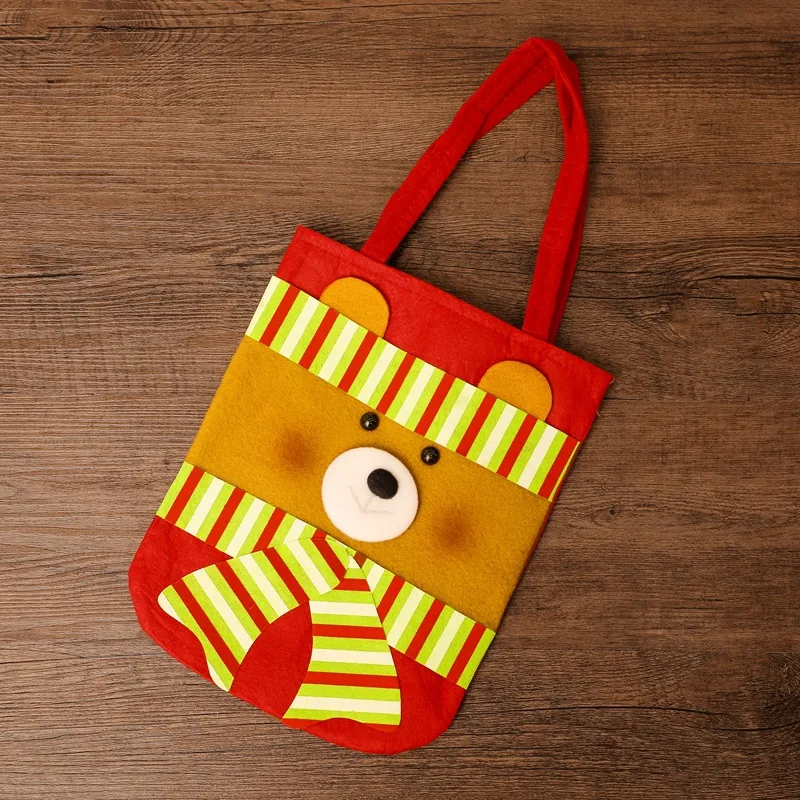 4pcs Christmas Elk Santa Tote Apple Bag Gift Eve Non-woven | Багаж и сумки