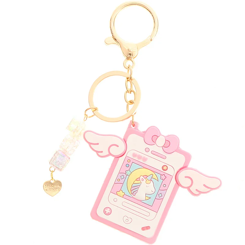

2020 Hot Unicorn Notepad Keychains Cartoon Cute Fly Unicorn Notebook Car Key Chain Girl Bag Pendant Keyring Gifts Lovers Gift