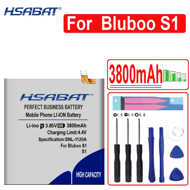 Аккумулятор HSABAT 3800 мАч для аккумуляторов BLUBOO S1|Аккумуляторы мобильных телефонов|