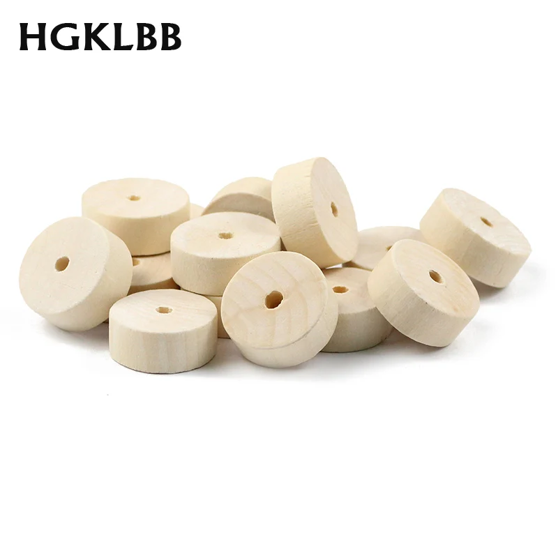 HGKLBB 24 мм натуральный цвет деревянные бусины-разделители экологически чистые