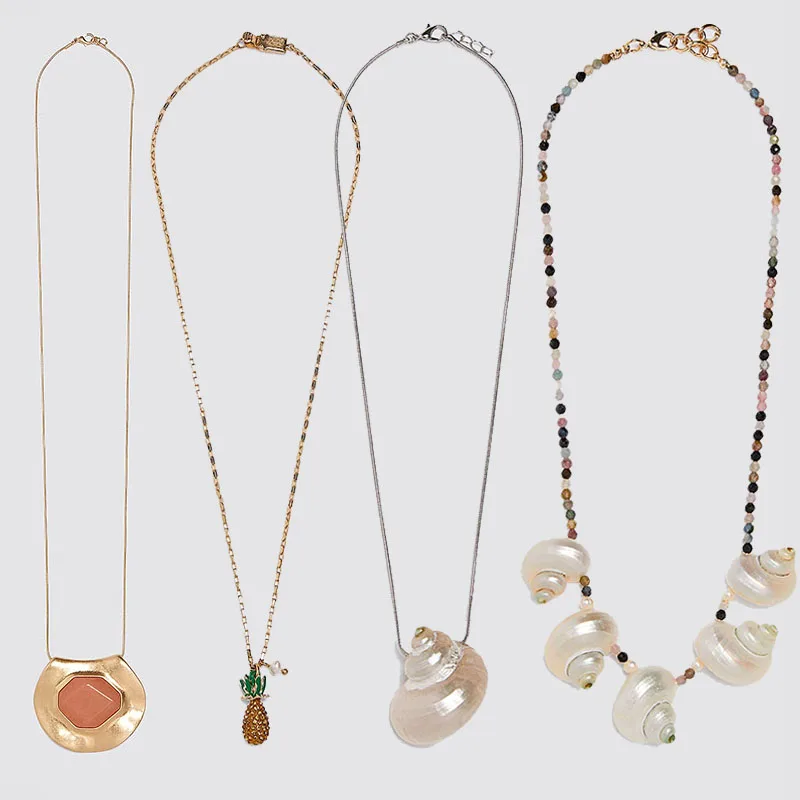 ZA 2020 Новая летняя Подвеска из морской раковины ожерелье ручной работы для женщин