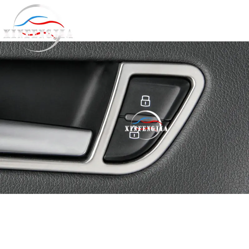 

For Audi A5 A4 B8 09-16 4pcs Stainless Interior Door Open Handle Bowl Cover Trim