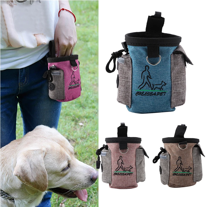

Portable Pet Dog Treat Pouch Dog Detachable Pup Feed Pocket Outdoor Training with Waist Bag Puppy Snack Reward Dogs Pet Supplies