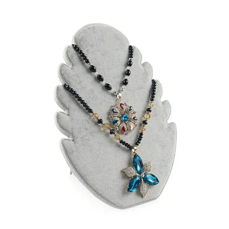 hot selling blackgray with high quality plush fabric composed necklacependant holder jewelry luxury jewelry packaging display free global shipping