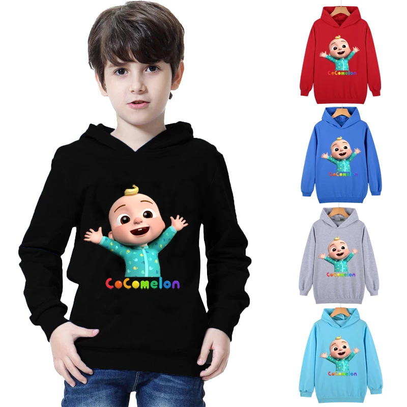 

Kids Fashion Chothes Children Boy Girl Hoodies Boys Coat Cocomelon Kid Cotton Hooded Sweatshirts