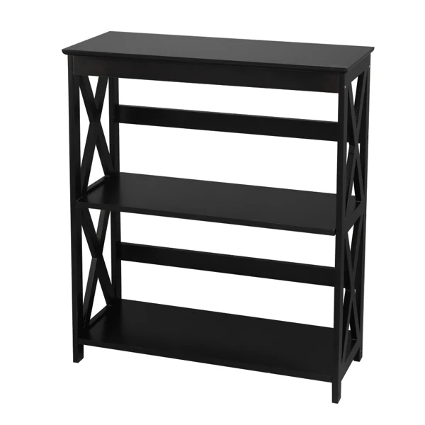 3-Tier Ladder Bookcase Storage Rack Wood Shelf Modern shelf Brown Color | Дом и сад