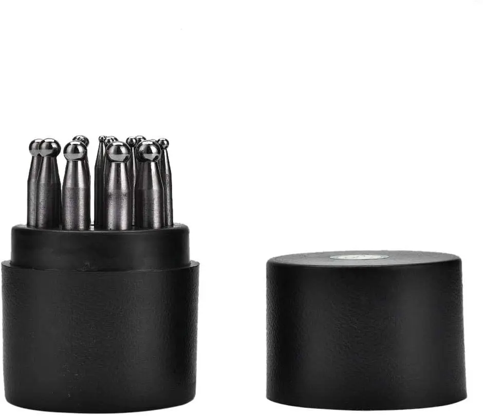 

Dapping Punches Set Stainless Steel Dapping Block Punch Set,17 Pcs Jewelers Metal Forming Tool Set for Shaping Texturizing