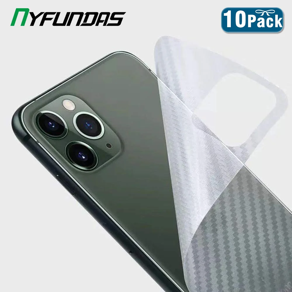 10 шт. задняя защитная пленка для экрана 3D из углеродного волокна Iphone 11 Pro Max 7 8 6 6s Plus