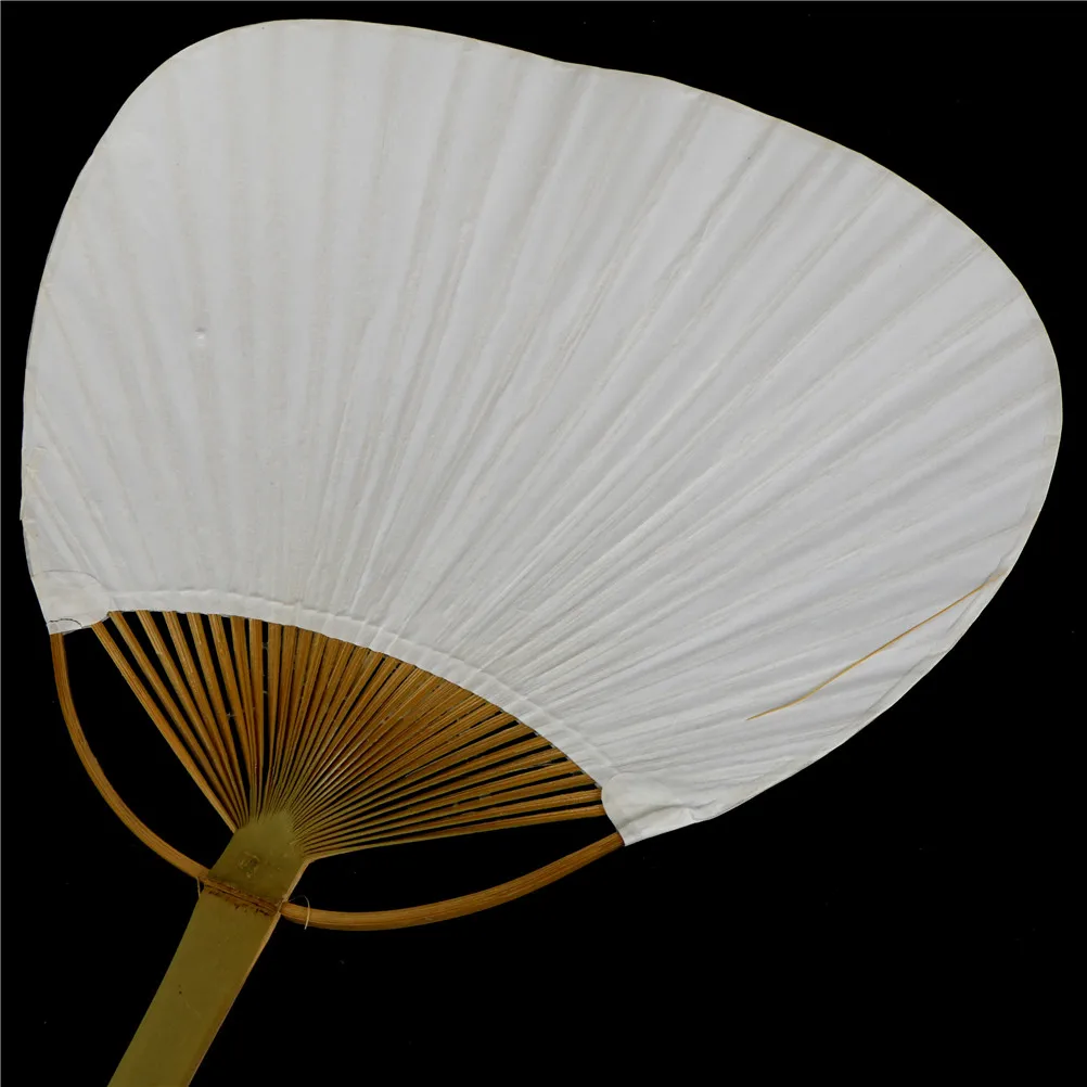 

Hot Koop 1Pc Wit Vouwen Elegante Papier Hand Fan Bruiloft Gunsten 3 Maten