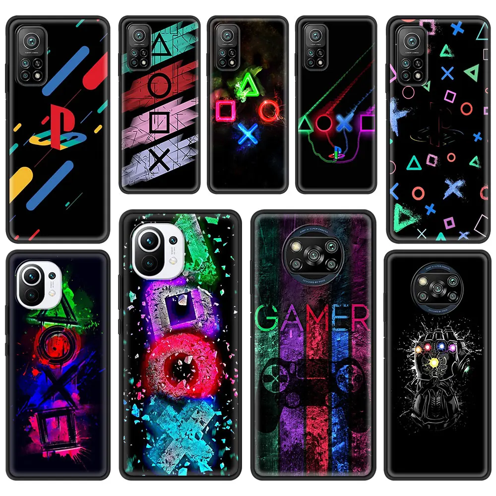

Case For Xiaomi Poco X3 NFC 6.67 Soft Silicone Cover For Mi Note 10 Lite 10T Pro 5G 9 9T SE CC9 Shell Hot game PlayStation ps5