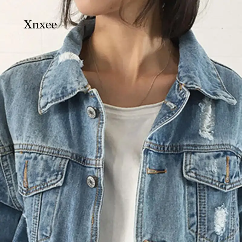 

2021 Fall/winter Women's Denim Jacket Jacket Retro Long-Sleeved Loose Women's Jeans Jacket Casual Jacket