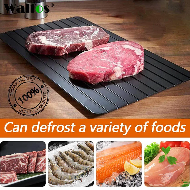 Walfos Fast Defrosting Tray Thaw Frozen Fruit Food Meat Quickly Defrosting Board Defrost Plate Kitchen Gadgets Accessories