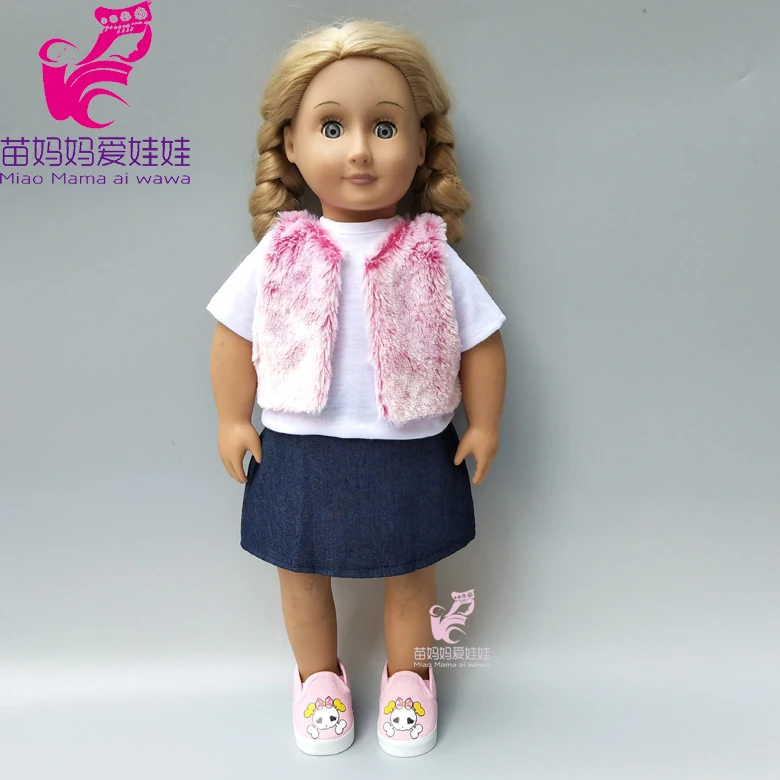 Комплект одежды для кукол 18 дюймов Одежда новорожденных шерстяной жилет рубашка