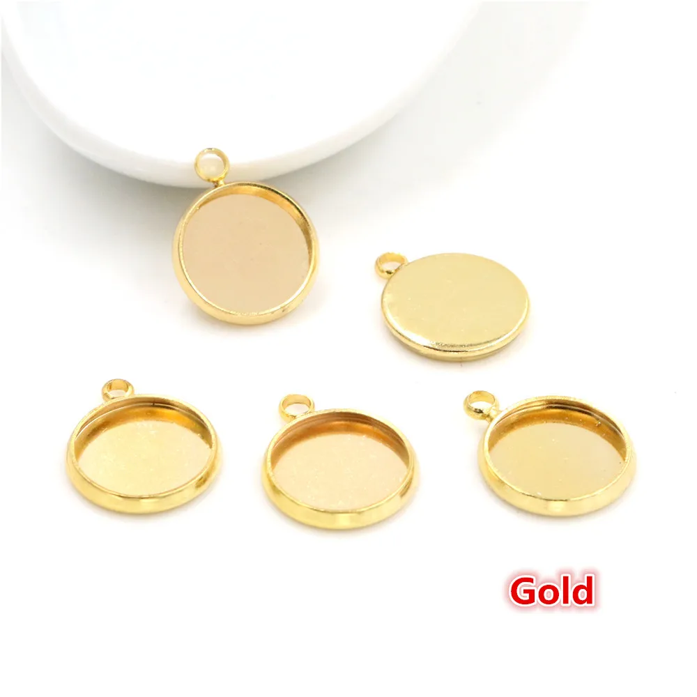 20 шт./лот подходит для 12 мм кабошонов родиевое покрытие кабошон основа пустой