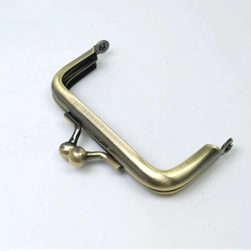 4x2 дюйма (10x5 см) Античная латунная большая шаровая застежка монета кошелек рамка