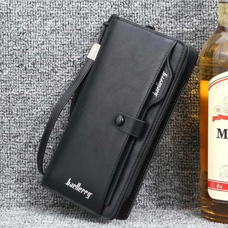 Новинка качественные кожаные мужские кошельки большая емкость водительские