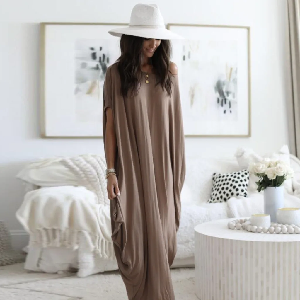 Женское летнее сексуальное повседневное пляжное платье 2020 новое однотонное с