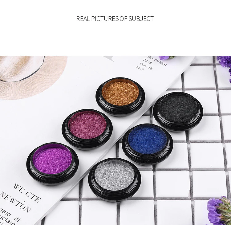 1 Box Glitter for Nails Holographic Dip Powder Mirror Polishing Chrome Pigments Nail Art Decorations Laser Dazzling Dust | Красота и