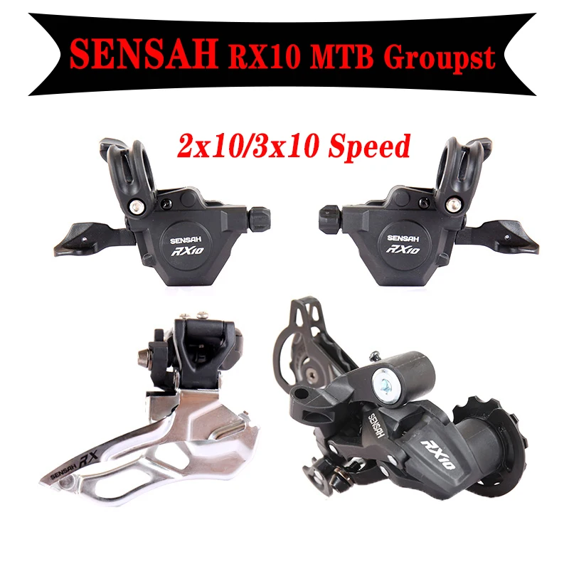 

SENSAH RX10 2x1 0/3x10 10 скоростные велосипедные переключатели Маленький Комплект MTB групсет велосипедный переключатель передач рычаг передний и за...