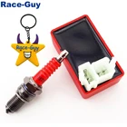 6-контактный AC CDI Box + D8TC Свеча зажигания для двигателя 150cc 200cc 250cc китайский квадроцикл 4-колесный питбайк мотоцикл мотокросс