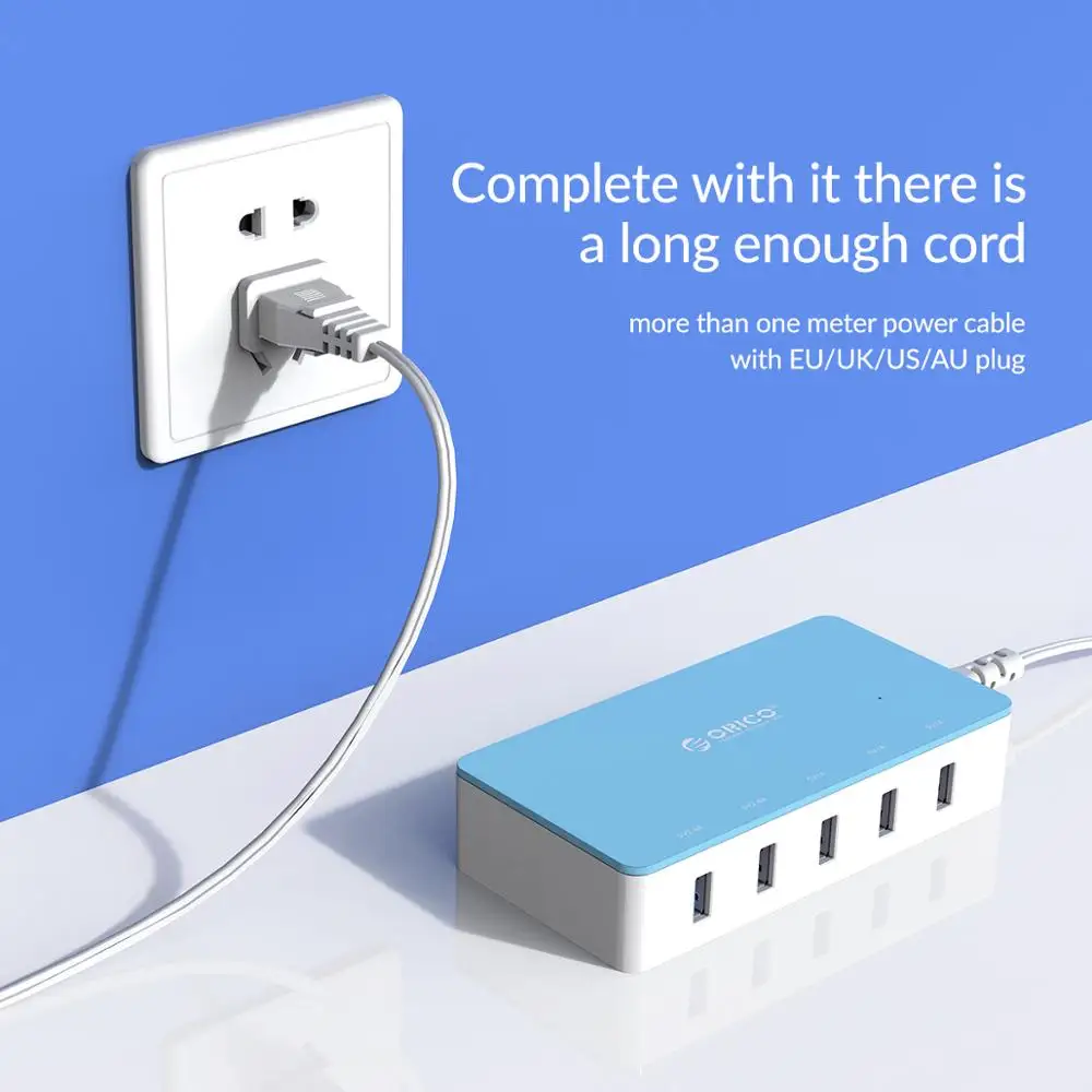 Зарядное устройство ORICO настольное с 5 USB-портами 4 цвета | Мобильные телефоны и