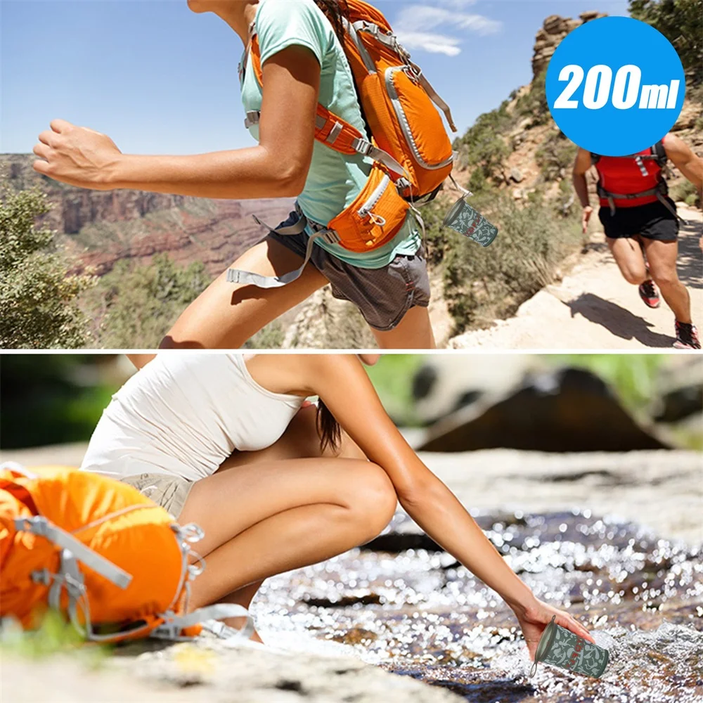 

Outdoor Sports Environmental Protection Portable 200ml Folding TPU Water Cup Cycling Camping Running Hiking Marathon Water Cup