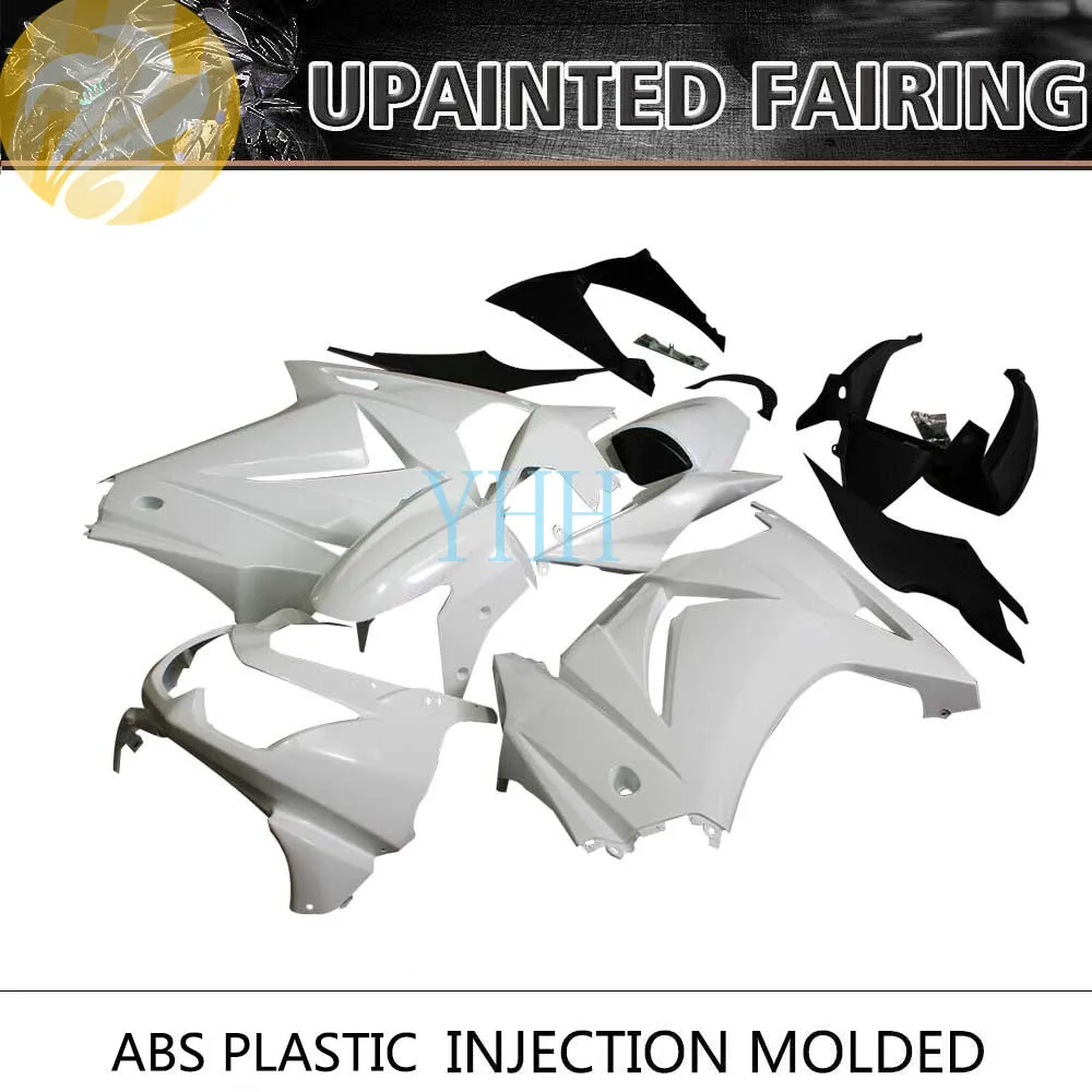 

For Kawasaki Ninja 250R EX250 EX 250 2008-2012 Unpainted White ABS Injection Modled Fairings Kit Motorcycle Body Work Set NEW