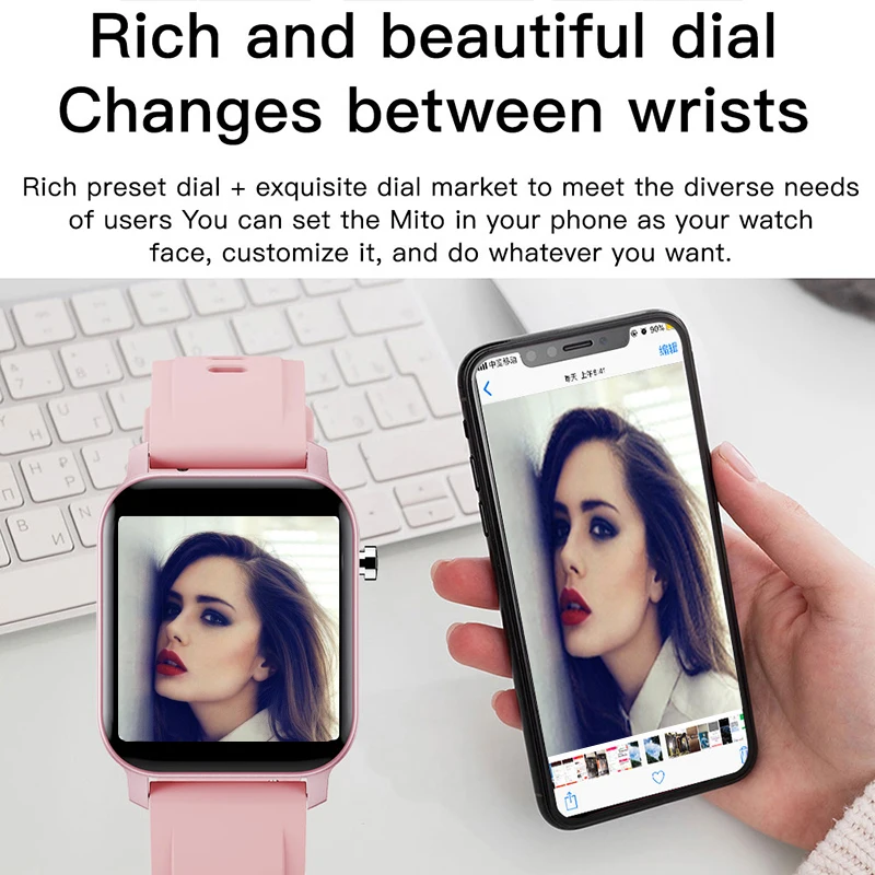 

LIGE New Women Smart Watch IP68 Waterproof 1.4" Full Touch Screen Heart Rate Sport Fitness Smartwatch Woman For Xiaomi Huawei