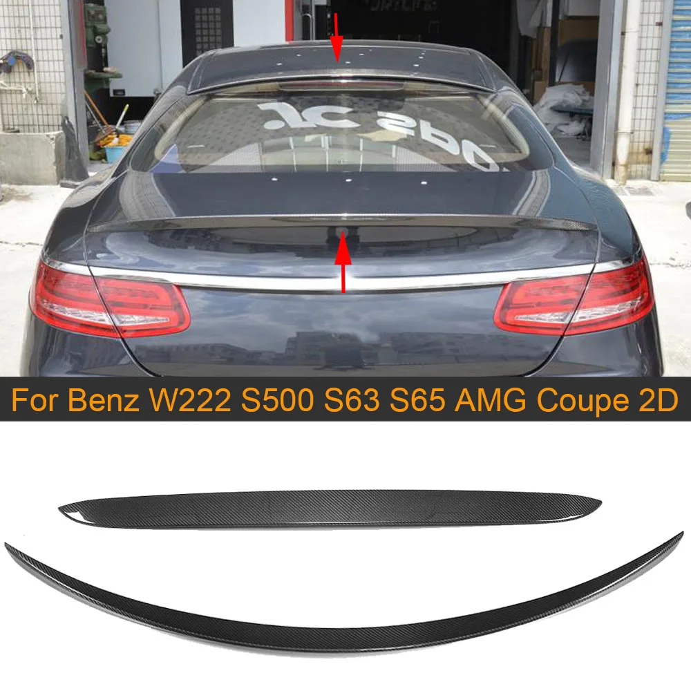 Задний спойлер из углеродного волокна для Mercedes Benz W222 S Class S500 S550 S63 S65 AMG Coupe 2D 2014 2018