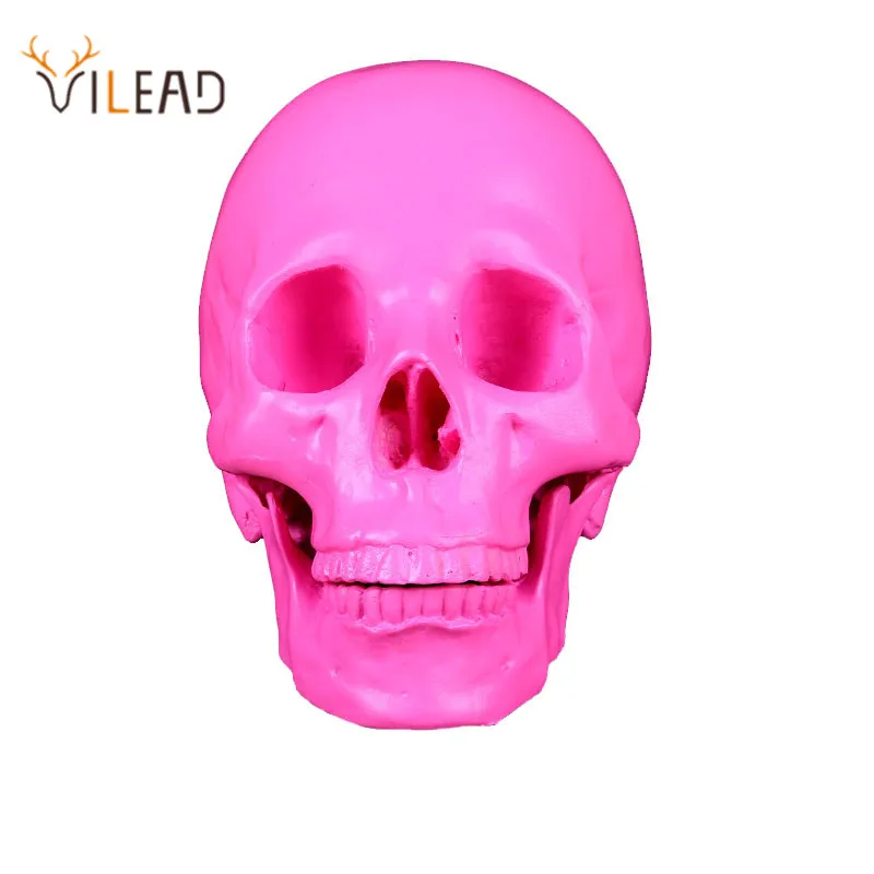 VILEAD 19 см череп животного розовые смолы ремесла ужас украшения партии Хэллоуин
