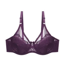 BANNIROU – soutien gorge grande taille pour femme, sous vêtement Sexy en dentelle florale, Lingerie Push Up  (4)