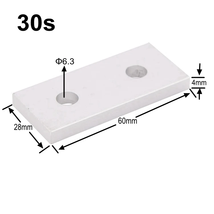 

10pcs Link End Parallel Side by Side Vertical Joint Connect Angle Connector Strip for 3030 Aluminum Profile