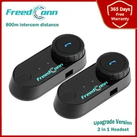 freedconn tcom vb intercom motorcycle helmet bluetooth headset 2 in 1 micphone speaker stereo sound quality interphone fm radio