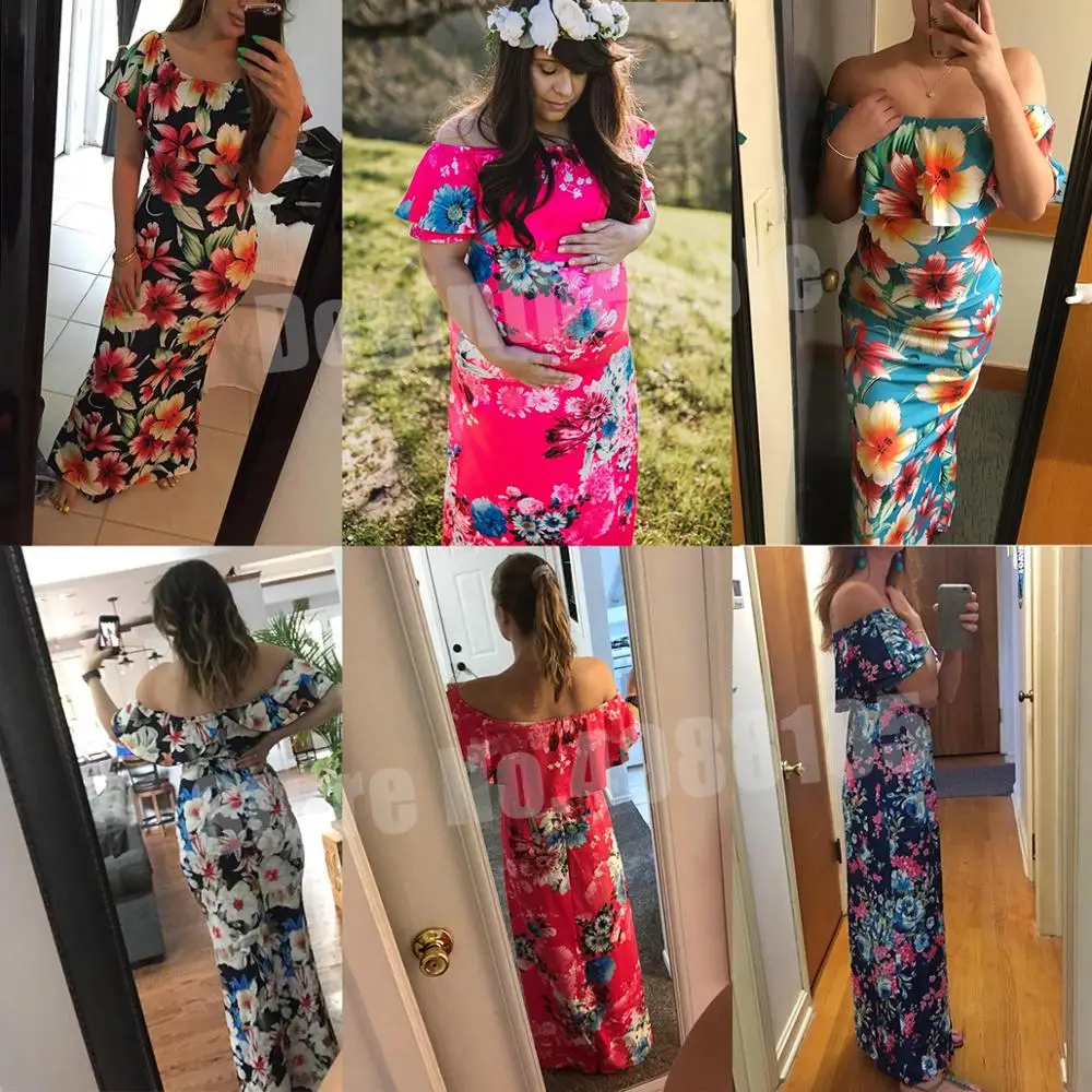 

Doginthehole Hawaii Honu Women's Hibiscus Print Elegant Maxi Dress Polynesian Tribal Off Shoulder Party Robe Evening Vestidos