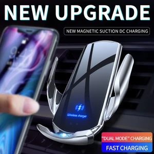 for all phone 20w wireless charger phone holder fully automatic 15w car mount intelligent infrared air vent mount fast charging free global shipping