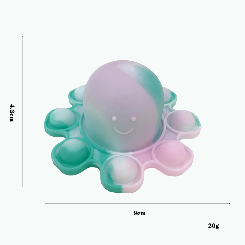 Pop It Flip Octopus Pendant Fidget Toys Silicagel Antistress Push Bubble Popit Reduce Pression Pops Keychain Toy for Kid | Игрушки и