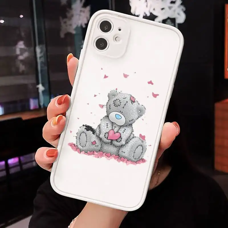 

Tatty Teddy bear Cute cartoon doll Phone Cases matte transparent For iphone 7 8 11 12 plus mini x xs xr pro max cover