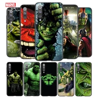 marvel hulk for xiaomi mi 8 9 10 11 10i 11i 10 10 11pro a3 9t 10t lite pro se ultra 5g silicone black soft phone case
