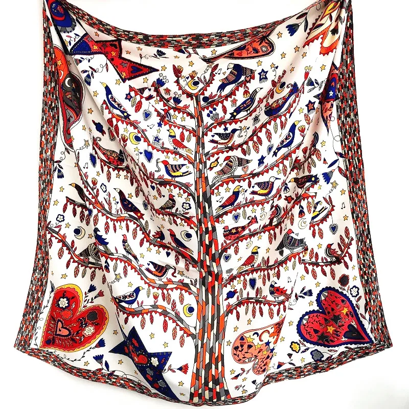 

Платок Шелковый женский, с цветочным принтом, атласный, мягкий