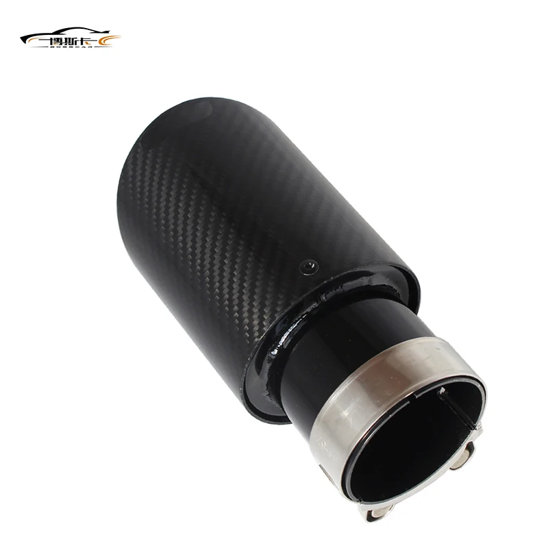 Последние 3 слоя Twill Глянцевая Карбон глушители наконечник Универсальный