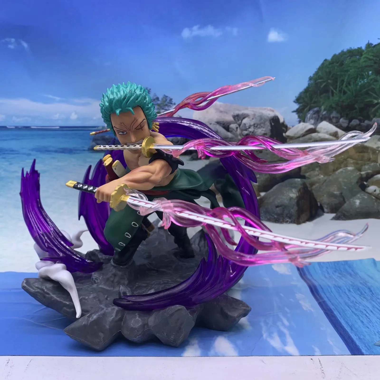 

Аниме One Piece Roronoa Zoro GK три тысячи мира ПВХ экшн-фигурка игрушка строительный подарок 17 см