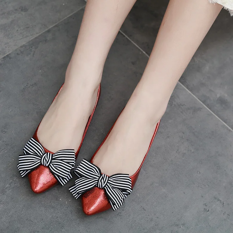 Микрофибра змеиной кожи с острым носком Мокасины Женская брендовая обувь в